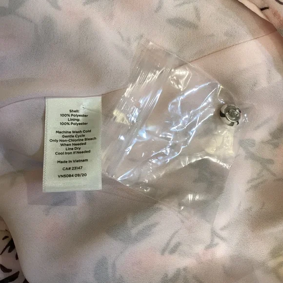 Talbots 8 New Button Front Floral Midi Dress Pink Cottage Core Prairie Spring - Picture 12 of 13